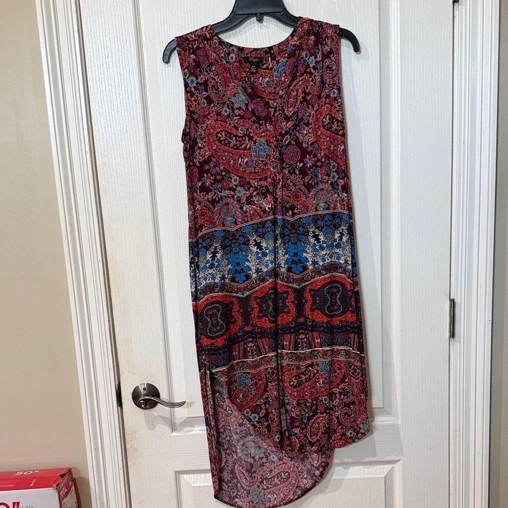 Cupio size SP High Low sleeveless Paisley Dress